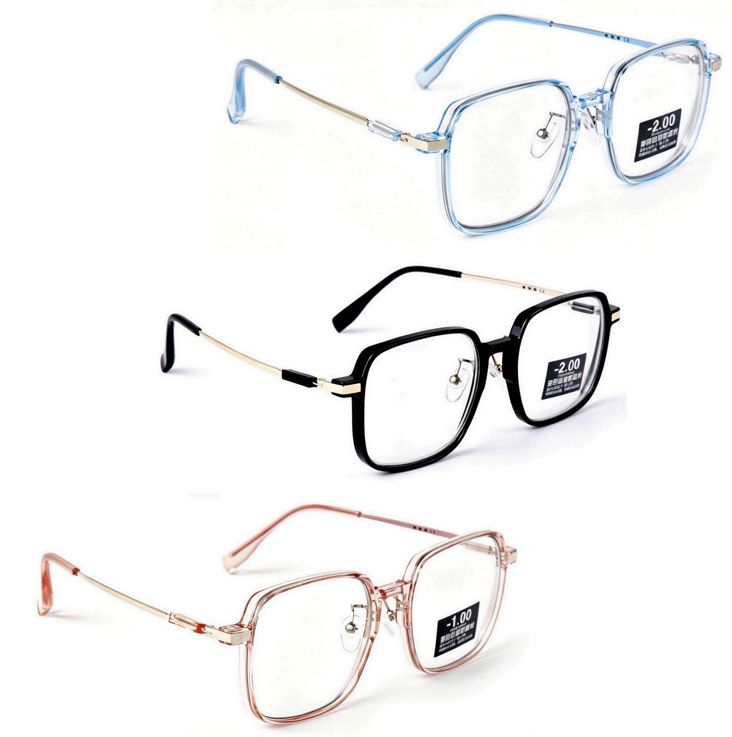 Photochromic Transition Myopia Sun Nearsighted Glasses Mens Womans DX2055