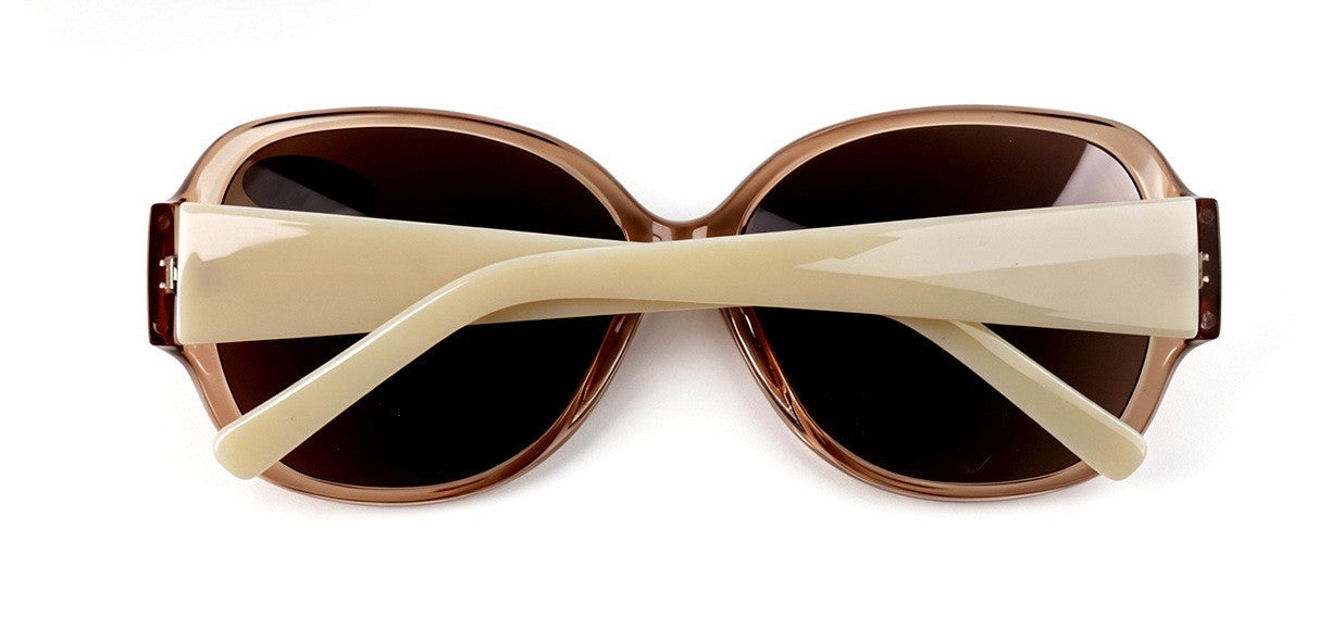 Bifocal Sun Readers Oversized Womans Oval with Metal Hinges 3 Colours DX8154