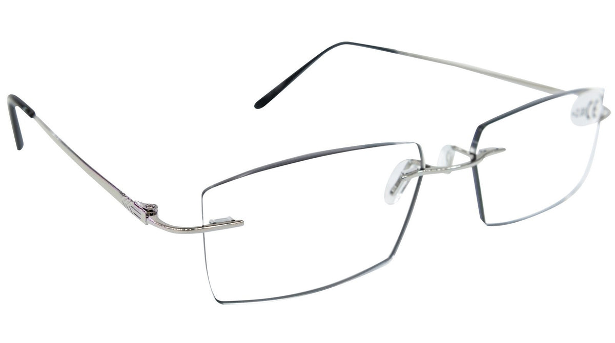 Photochromic Transition Rimless Myopia Sun Correction Glasses Mens Womans NG122P