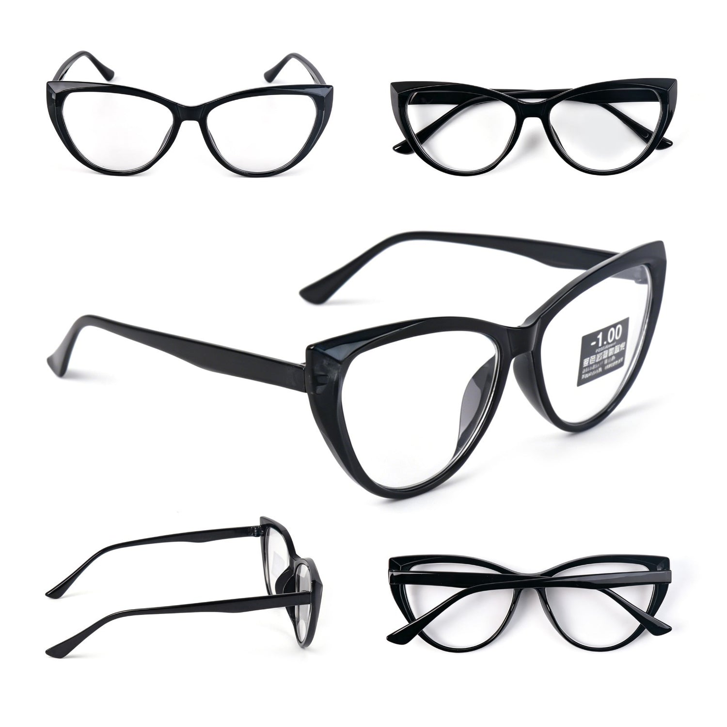 Photochromic Transitional Nearsighted Sun Myopia Glasses Cat Eye Womans DX9637