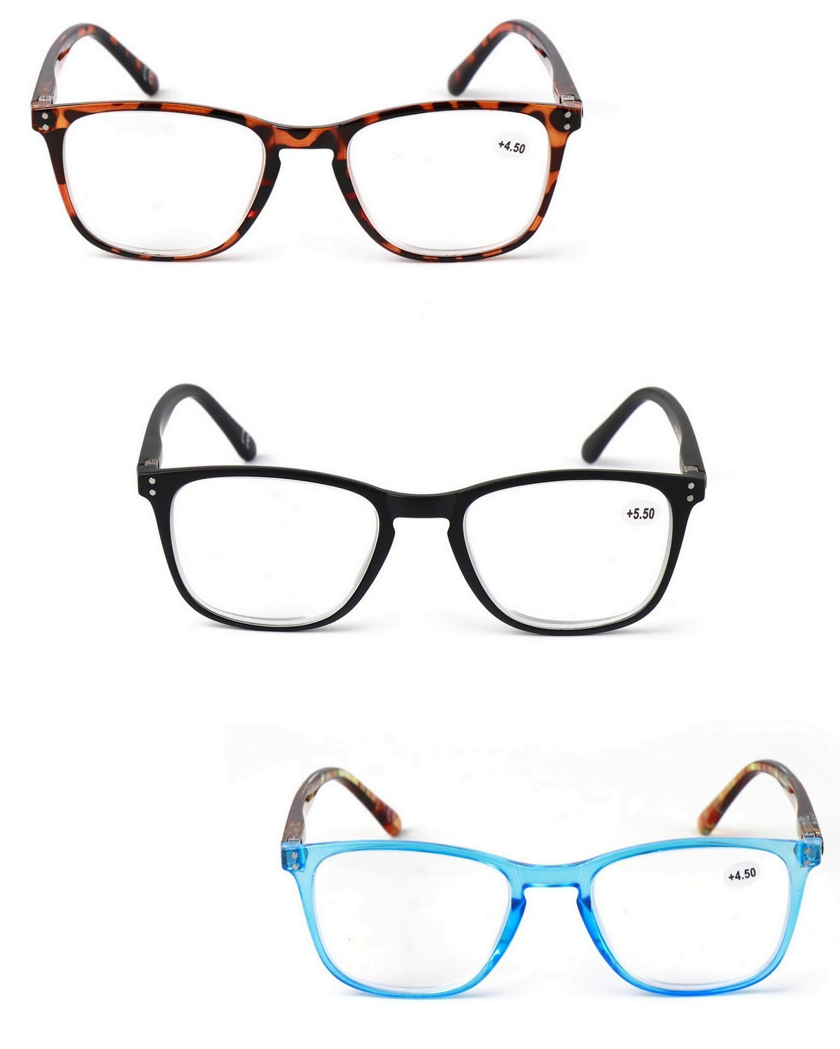 High Magnification Unisex Fashion Reading Glasses+4.5+5.0+5.5+6.0+6.5+7.0 DX115