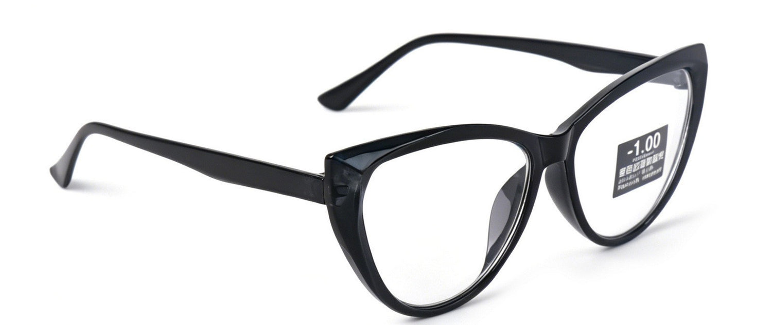 Photochromic Transitional Nearsighted Sun Myopia Glasses Cat Eye Womans DX9637