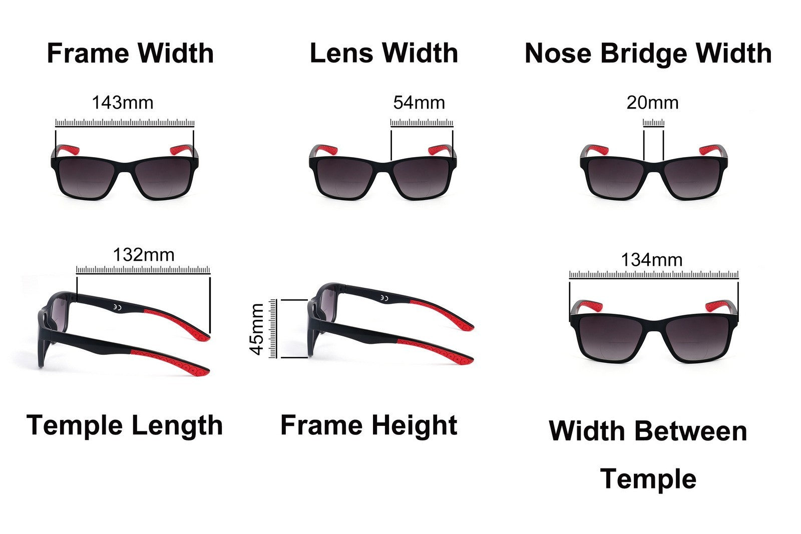Bifocal Sunreader Sunglasses Men Women Anti Blue Light Metal Hinges LH2519-ABL