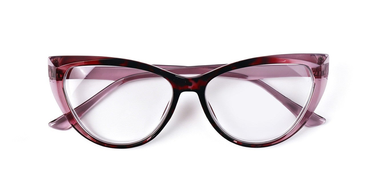 Photochromic Transitional Nearsighted Sun Myopia Glasses Cat Eye Womans DX9637