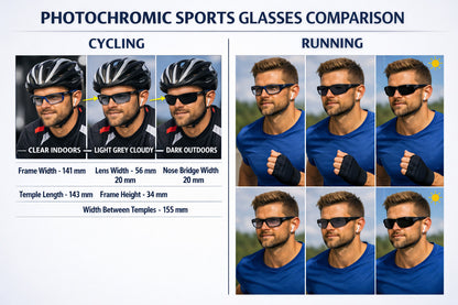 Photochromic Myopia Sports Nearsighted Glasses Unisex Short Sight  DX81278
