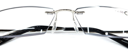Photochromic Transition Rimless Myopia Sun Correction Glasses Mens Womans NG122P