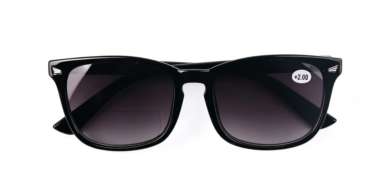 Bifocal Sunreader Glasses Men Women Anti Blue Light Metal Hinges L341‑ABL