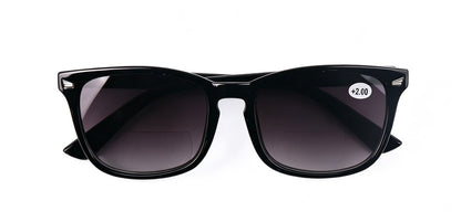 Bifocal Sunreader Glasses Men Women Anti Blue Light Metal Hinges L341‑ABL