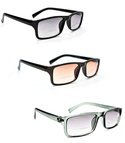 ANY 2 PAIRS  Bifocal Multi Purpose Unisex. Lens Tinted Sun Reading Glasses TN68