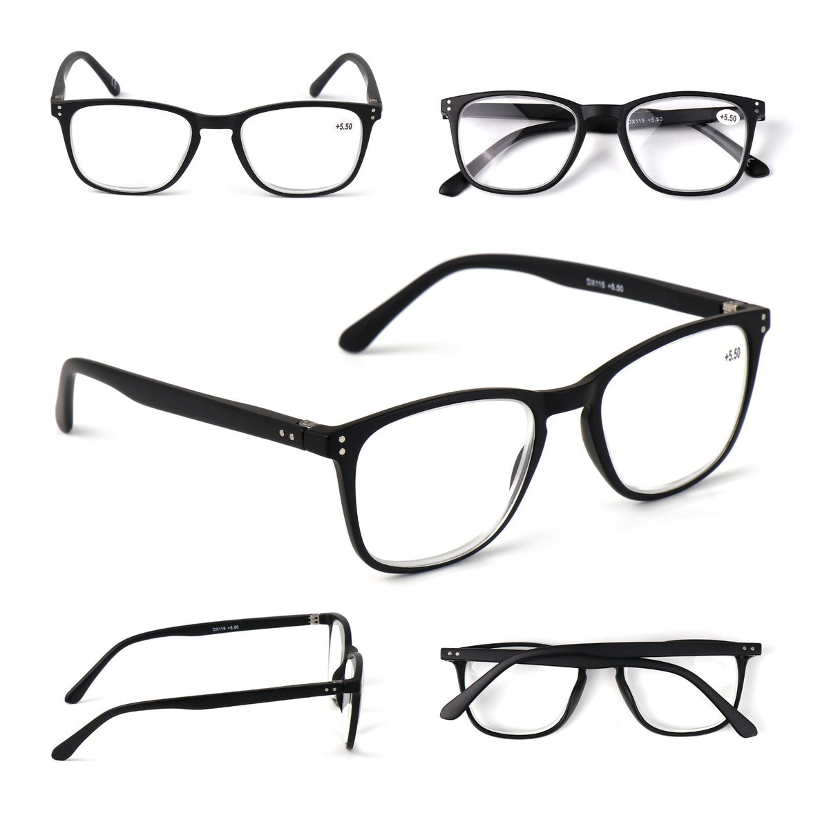 High Magnification Unisex Fashion Reading Glasses+4.5+5.0+5.5+6.0+6.5+7.0 DX115