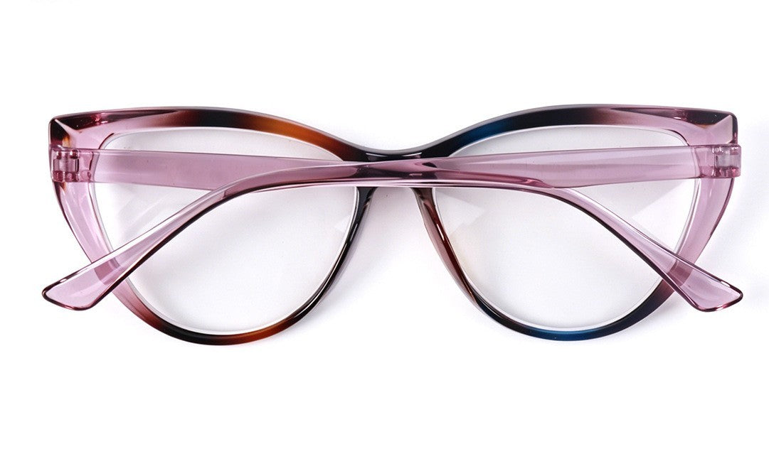 Photochromic Transitional Nearsighted Sun Myopia Glasses Cat Eye Womans DX9637