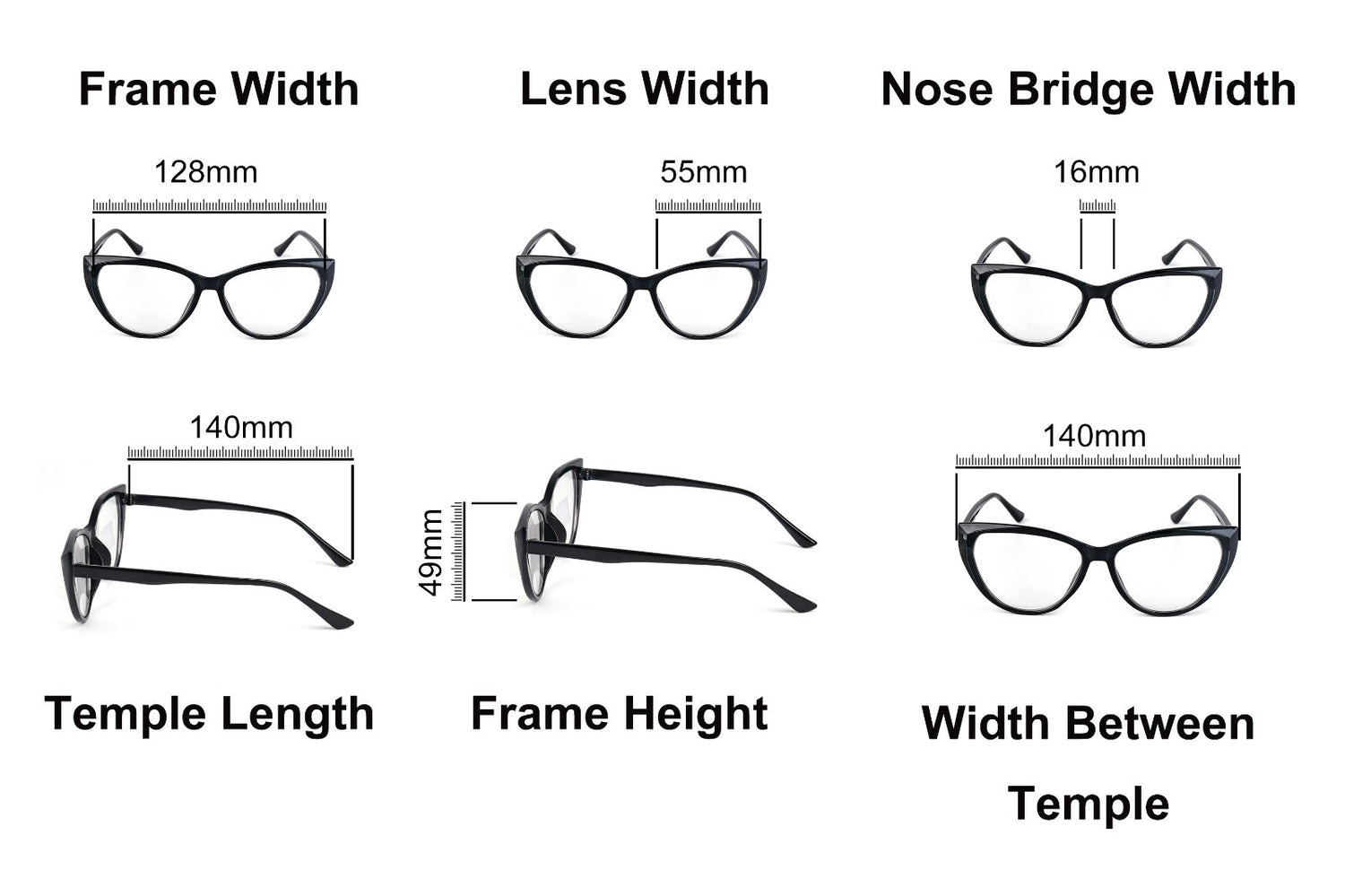 Photochromic Transitional Nearsighted Sun Myopia Glasses Cat Eye Womans DX9637
