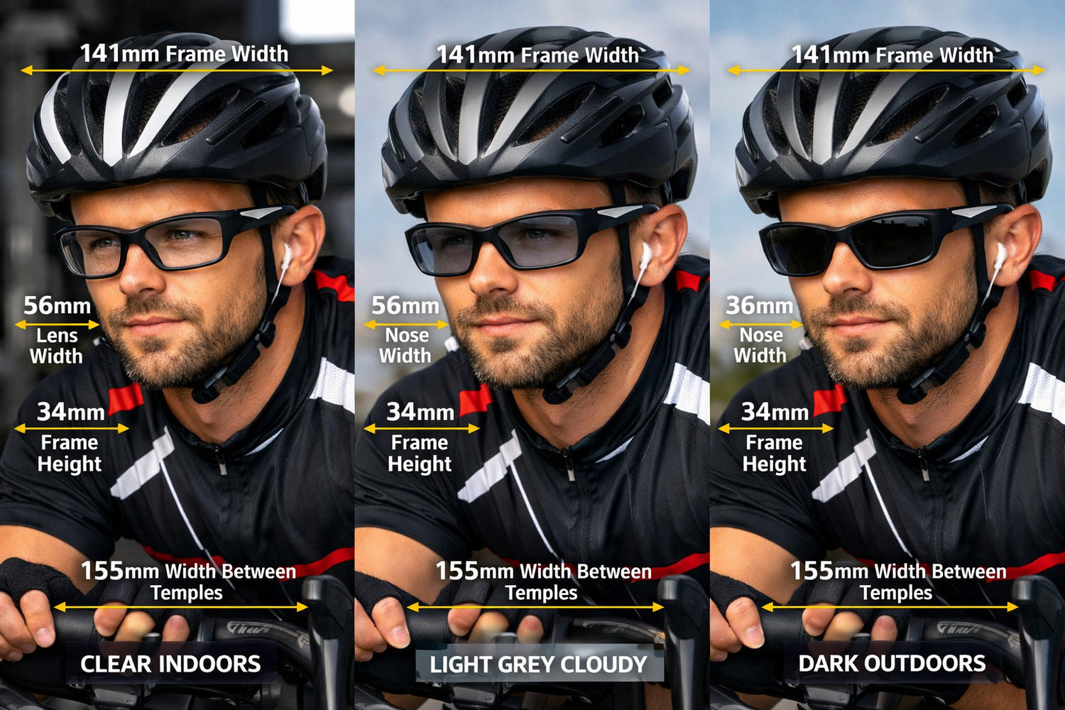 Photochromic Myopia Sports Nearsighted Glasses Unisex Short Sight  DX81278