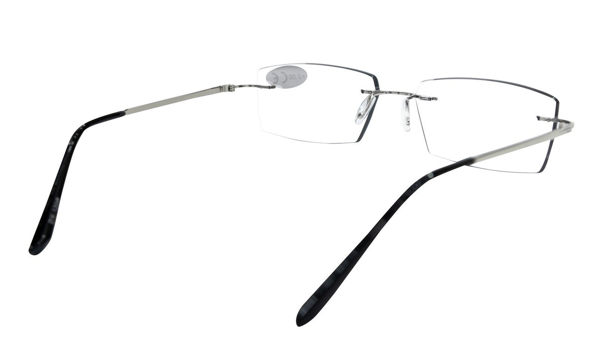 Photochromic Transition Rimless Myopia Sun Correction Glasses Mens Womans NG122P