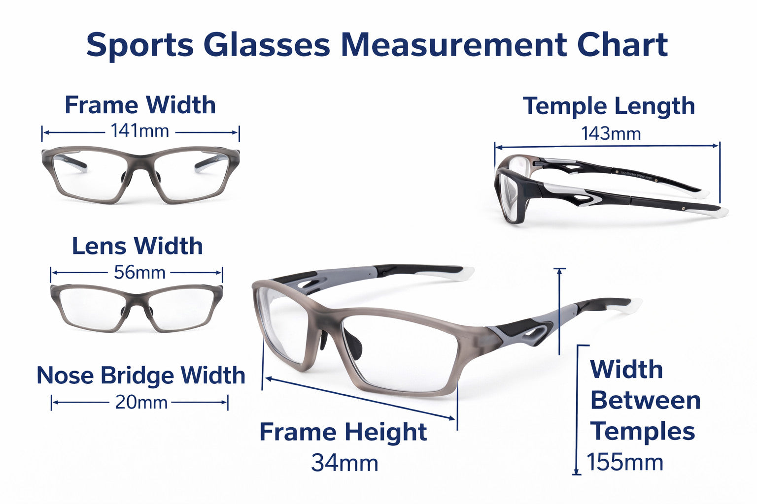 Photochromic Myopia Sports Nearsighted Glasses Unisex Short Sight  DX81278