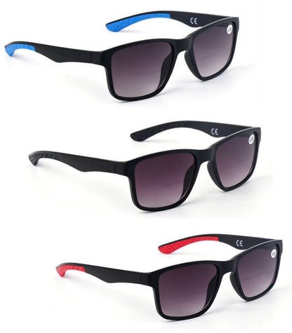 Bifocal Sunreader Sunglasses Men Women Anti Blue Light Metal Hinges LH2519-ABL