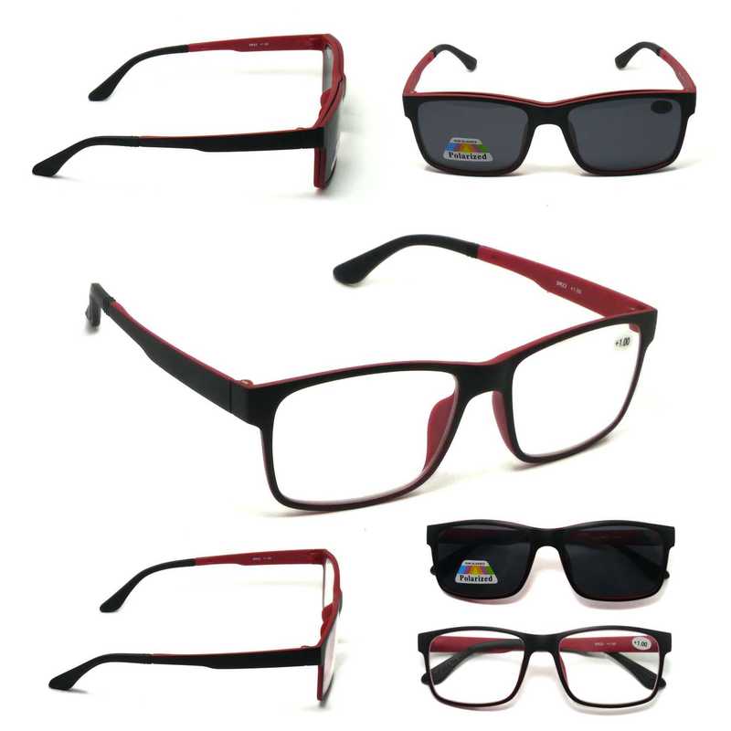 2 in 1 Reading Glasses with Magnetic Polarised Sun Readers+1.0+1.5+2.0+2.5 SR44