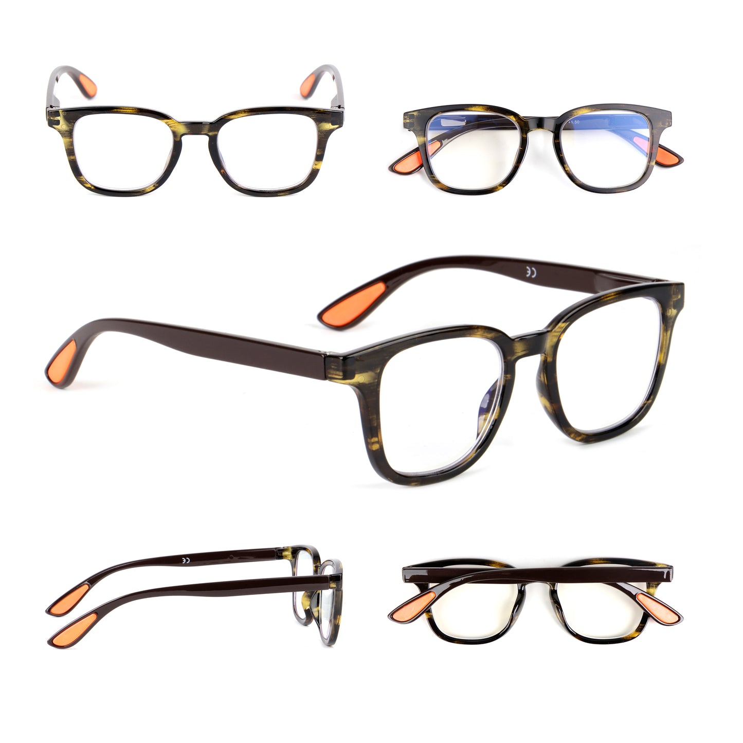 Oversized Oval Retro Men Woman's Stylish Classic Design Reading Glasses with Spring Hinges DX92