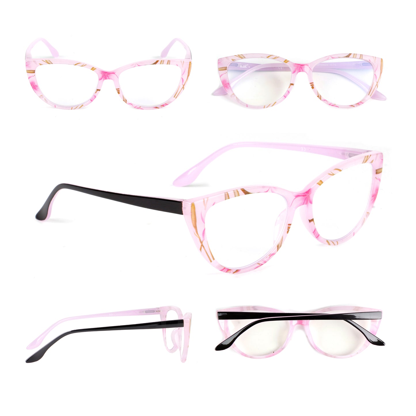 Cat Eye Funky Retro Colourful Reading Glasses Women with Spring Hinges DX94