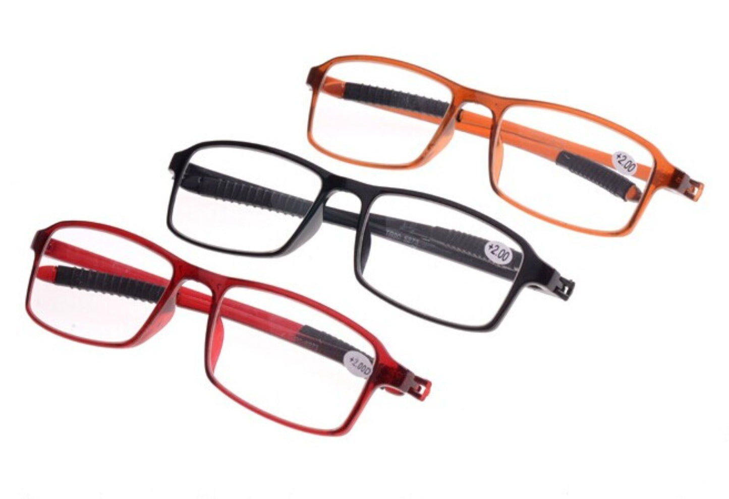 4 Pairs Super-Lite Bendable TR90 Material Reading Glasses - Model RG45