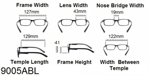 Anti Blue Light Oval Eyeglasses - Model 9005ABL