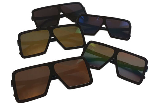 Square Oversized Mirrored Sunglasses Womens UV400 Super-Lite in 5 Colours S9786