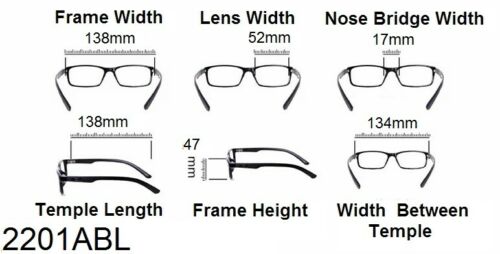 Anti Blue Light Oval Eyeglasses - Model 2201ABL