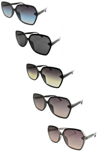 Oversized Fashion Tinted Sunglasses Womens Oval/Round UV400 in 5 Colours S9903