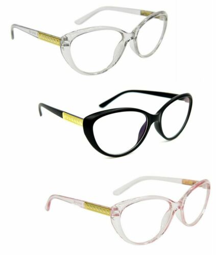 Anti Blue Light Cat Eye Bling Eyeglasses - Model 18009ABL