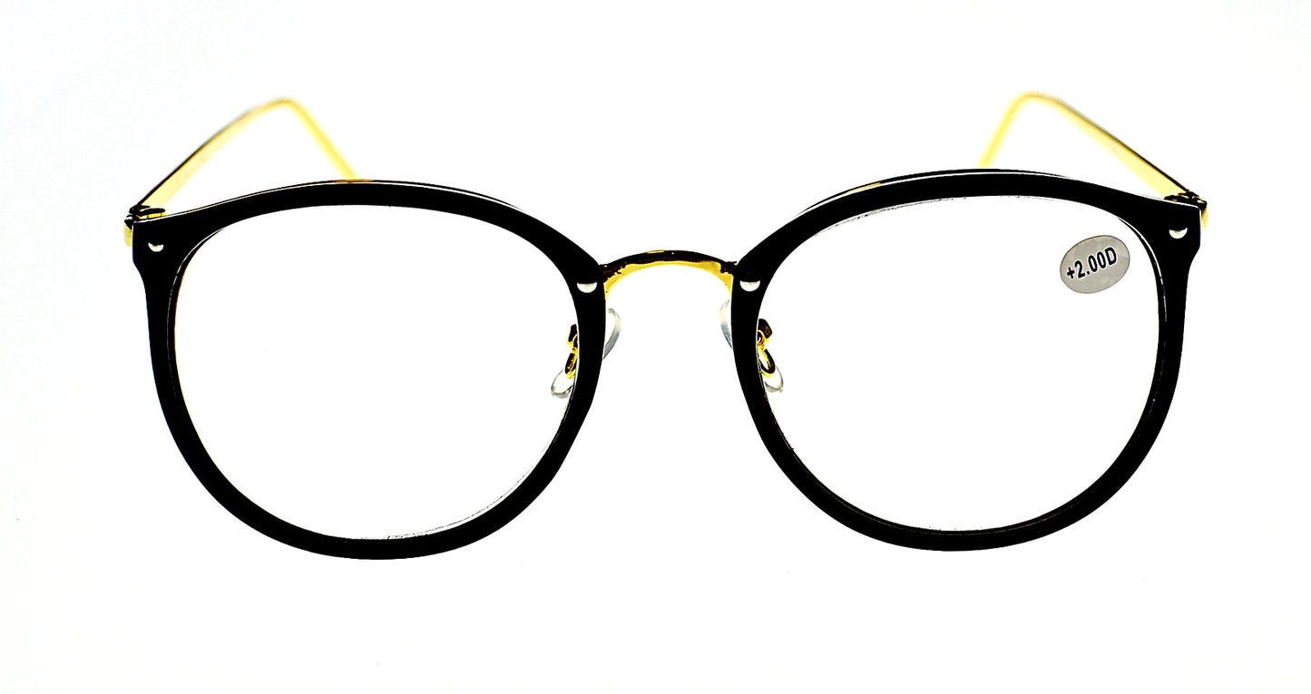 Oversized Metal Frame Reading Glasses - Model TN54