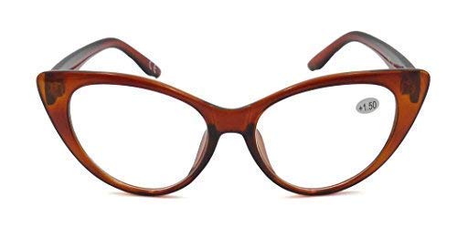 Stylish Cat Eye Fashion Reading Glasses with Metal Hinges - Model X2