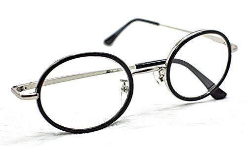 TN06 Black & Silver Metal Frame Oval Reading Glasses