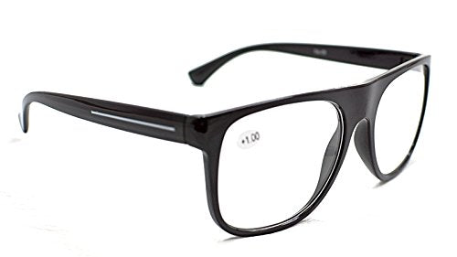 Retro Big Frame Reading Glasses with Metal Hinges - Model TN09