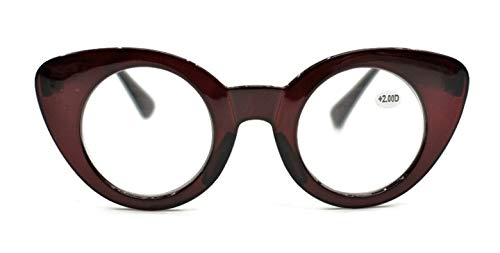 Retro Cat Eye Round Lens Reading Glasses - Model MT62