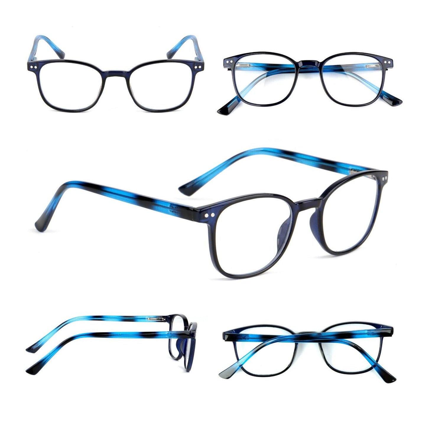 Oval Reading Glasses Spring Hinges Strengthening Rod in Temples Mens Womans DX83