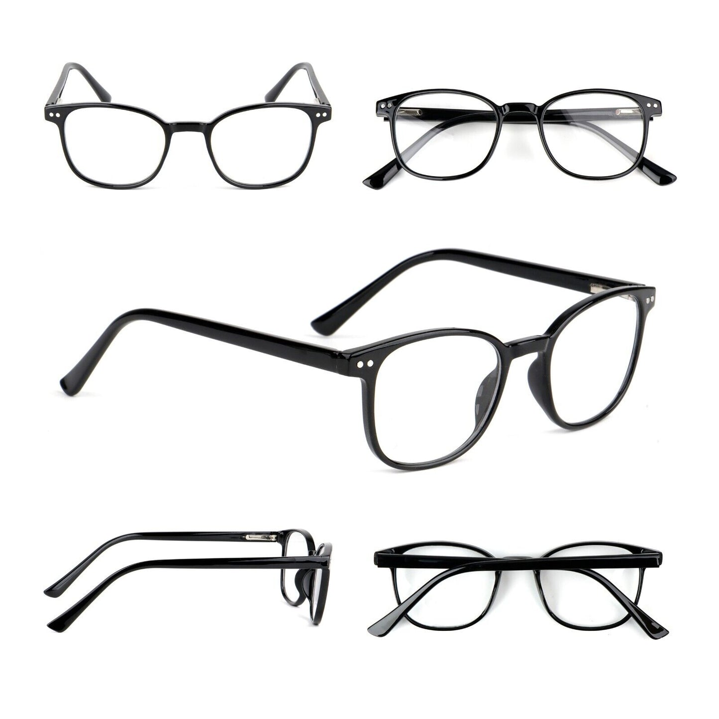 Oval Reading Glasses Spring Hinges Strengthening Rod in Temples Mens Womans DX83