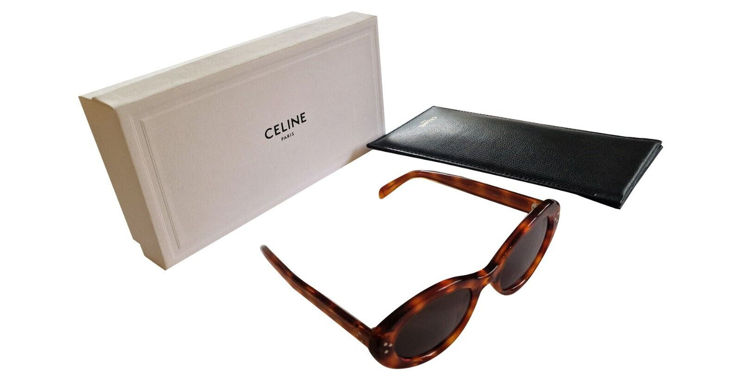 CELINE CAT EYE SUNGLASSES IN ACETATE DARK HAVANA  CL40193I 99A