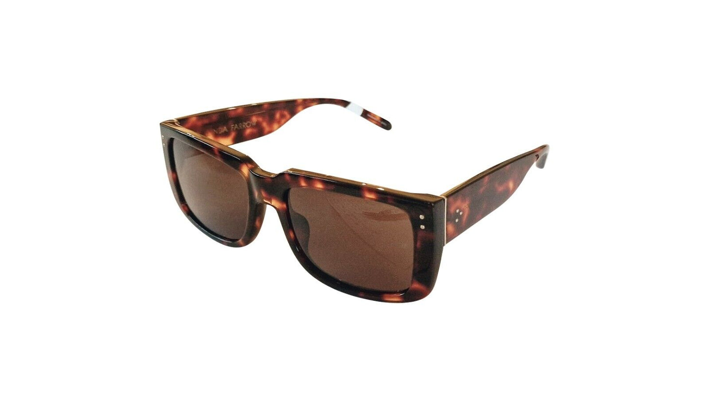 LINDA FARROW MORRISON SUNGLASSES IN TORTOISESHELL Brown Solid Lens (No Case)