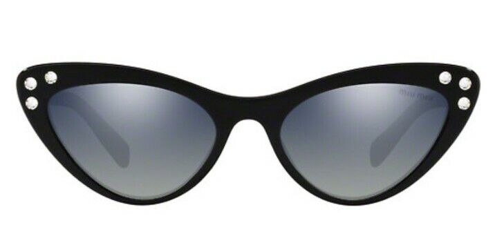 Miu Miu Black/Blue Cat Eye Sunglasses 55mm Women's SMU05T 1AB-3AO