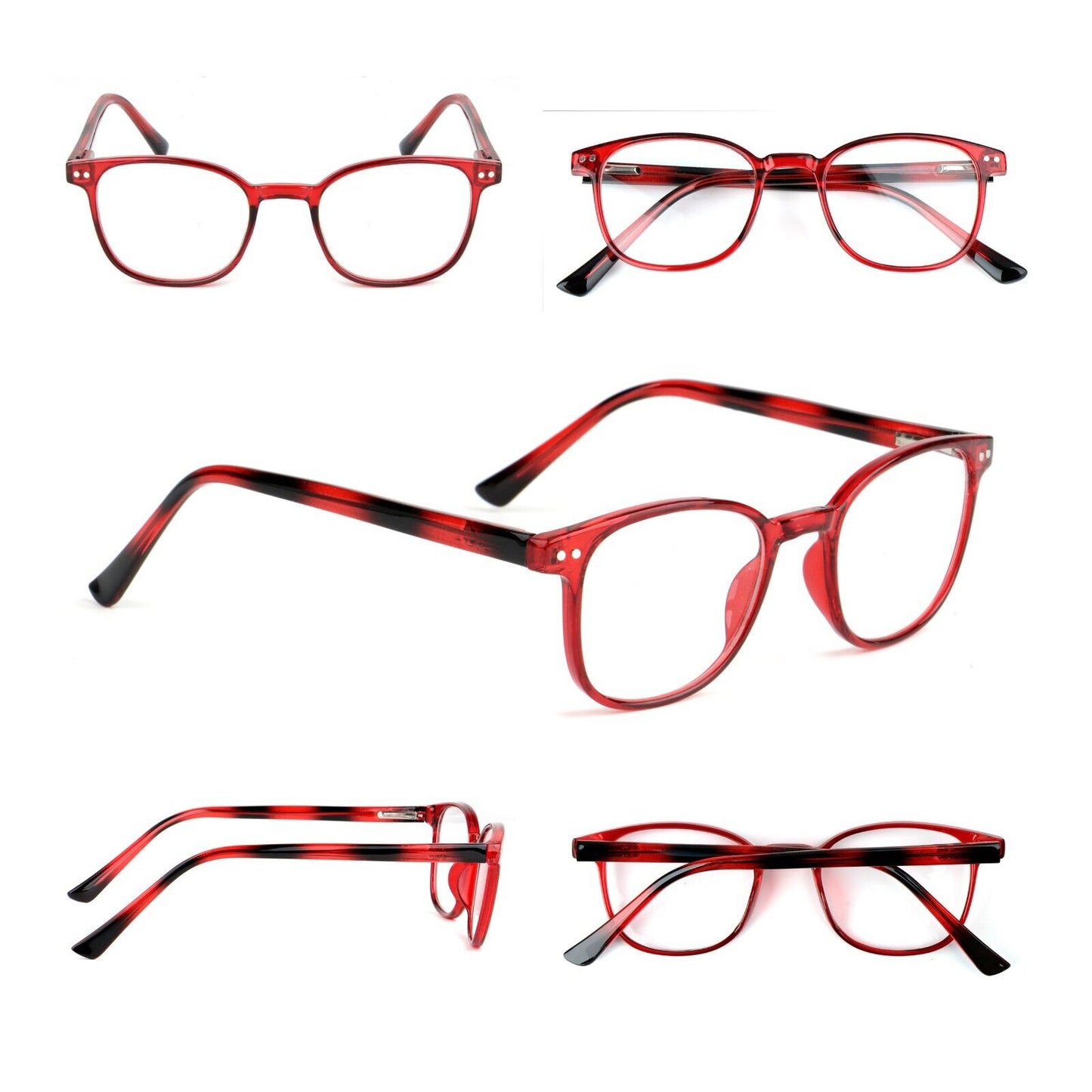 Oval Reading Glasses Spring Hinges Strengthening Rod in Temples Mens Womans DX83