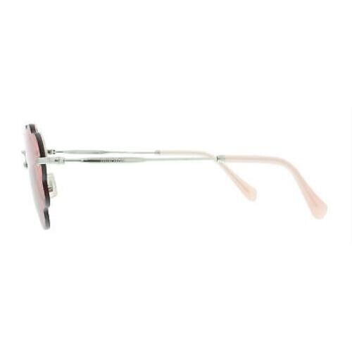 MIU MIU MU57US 1BC177 SILVER SUNGLASSES Pink Mirrored Lens