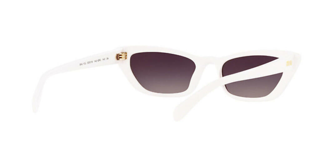 Miu Miu Cat Eye White Sunglasses MU 10US 142GR0 with Original Case & Cloth