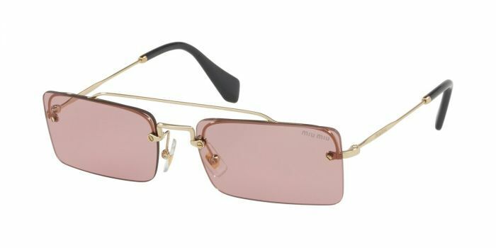 Miu Miu Sunglasses MU 59TS - ZVN9G1 Pale Gold Frame Light Violet lens