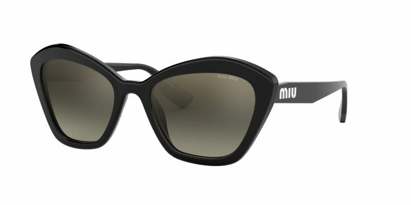 Miu Miu Sunglasses SMU05U Black/Grey Gradient Silver Lens, Original Case & Pouch