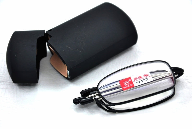 Telescopic Metal Alloy Folding Reading Glasses - MT151B