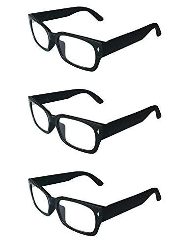 3 Pairs Spring Hinged Bold Reading Glasses - Model TN50