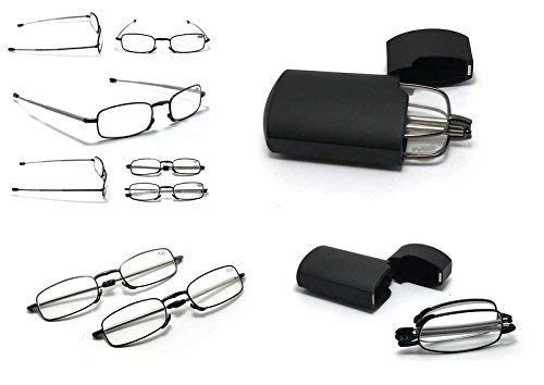 Telescopic Metal Alloy Folding Reading Glasses - MT151B