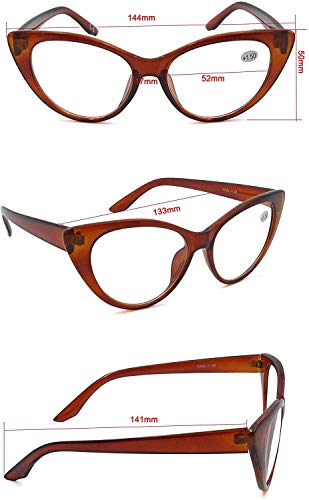 Stylish Cat Eye Fashion Reading Glasses with Metal Hinges - Model X2