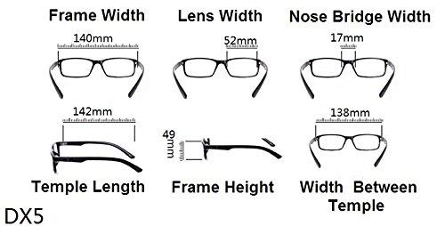 Geek/Nerd Reading Glasses All Metal Spring Hinges - Model DX5