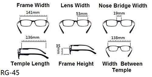 Bendable TR90 Material Super Light Reading Glasses - Model RG45